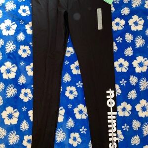 Forever 21 Black Leggings with Logo Design